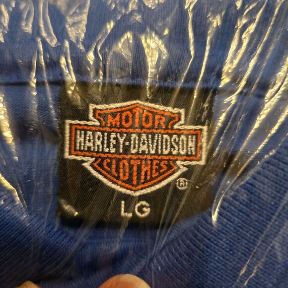 Harley-Davidson Grand Rapids Chapter Blue Polo Shirt W/ Logo Pocket HOG Sz Lg - Picture 5 of 6